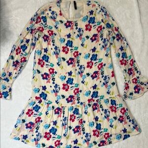 Pepe Jeans floral Ruffled Bishop Sleeve Dress size M